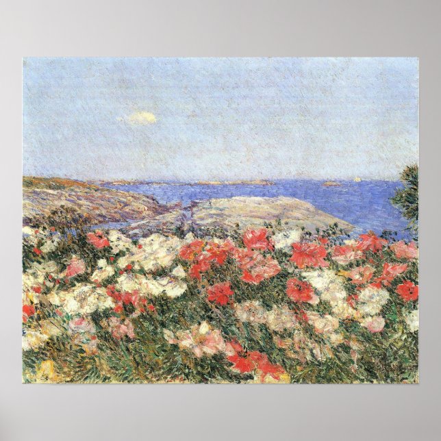 Póster Childe Hassam - Poppies en las Islas de Shoals (Frente)