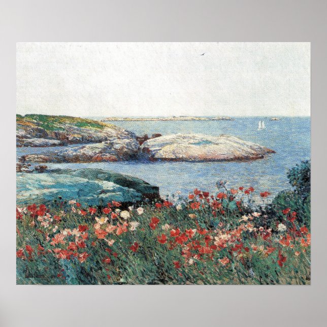 Póster Childe Hassam - Poppies, Islas de Shoales (Frente)