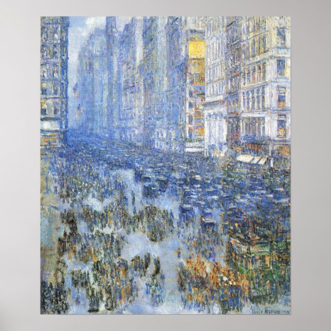 Póster Childe Hassam - Quinta Avenida (Frente)