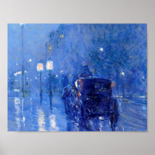 Póster Childe Hassam - Rainy Midnight