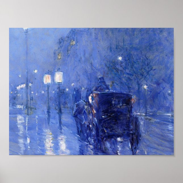 Póster Childe Hassam - Rainy Midnight (Frente)