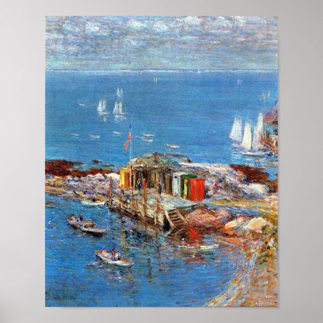 Póster Childe Hassam - Tarde en Agosto, Appiente (Frente)