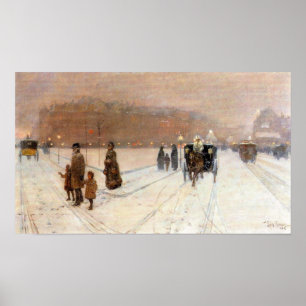 Póster Childe Hassam - Tierra urbana de cuento de hadas