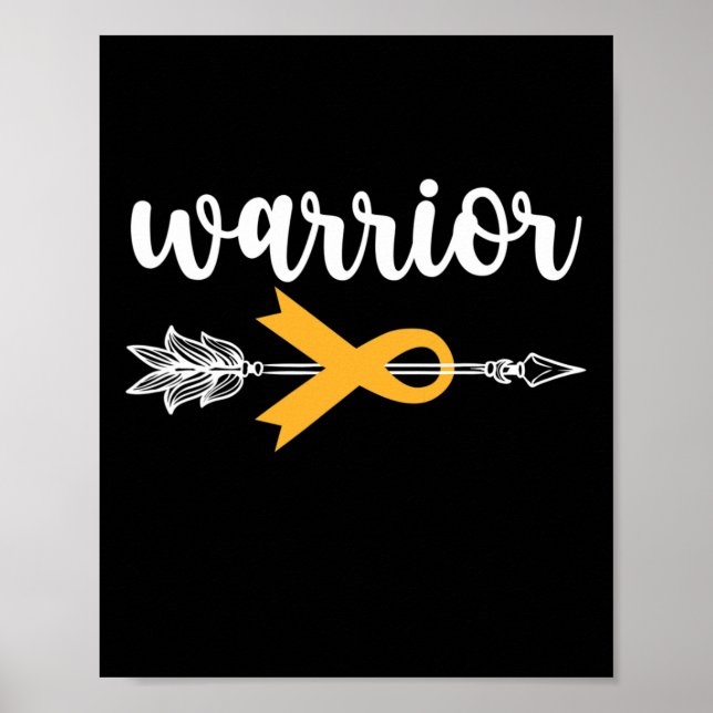 Póster Childhood Cancer Awareness Hope Support Strong War (Frente)