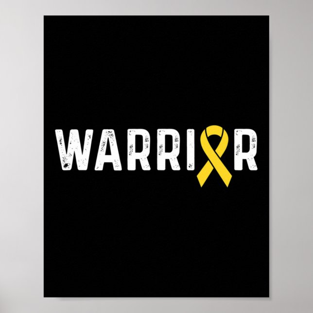 Póster Childhood Cancer Awareness Ribbon Warrior  (Frente)