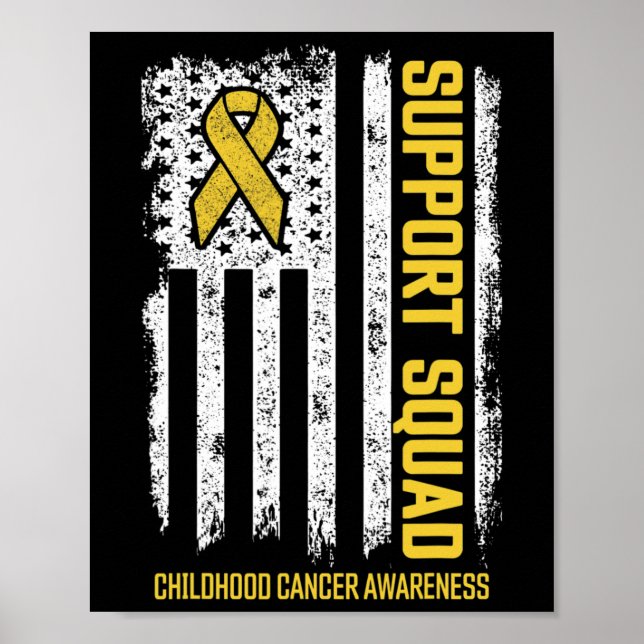 Póster Childhood Cancer Support Squad Childhood Cancer Aw (Frente)