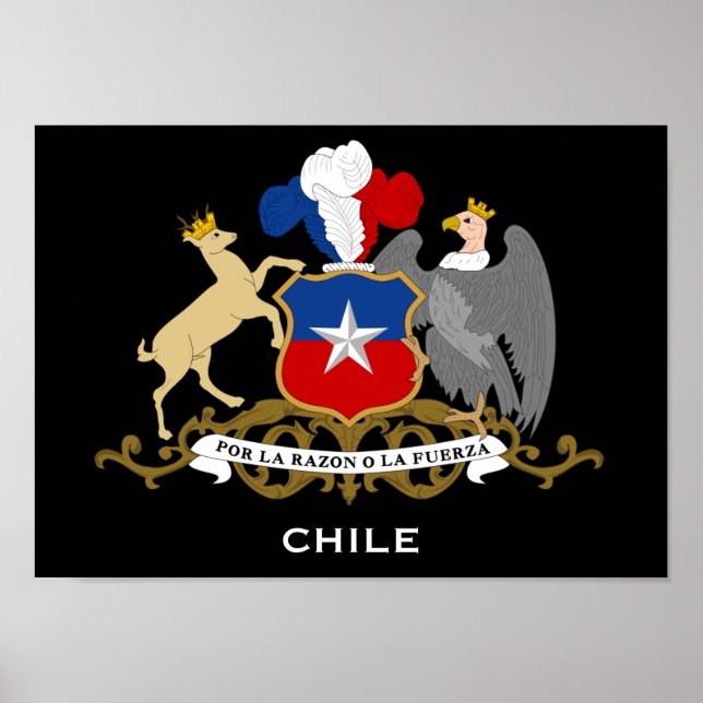 Póster Chile* Poster del Escudo de Armas (Frente)