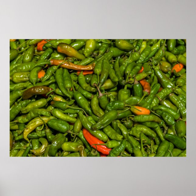 Póster Chiles a la venta en el mercado (Frente)