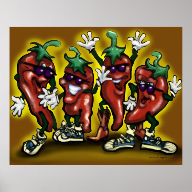 Póster Chili Peppers (Frente)