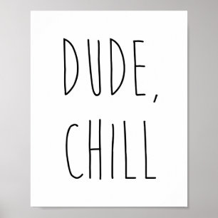 Póster Chill Chill Funny White Elephant Book Library