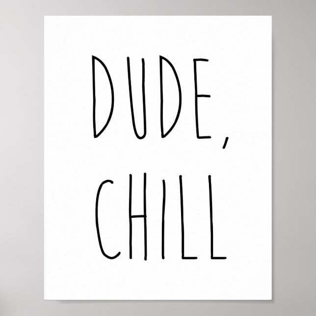 Póster Chill Chill Funny White Elephant Book Library (Frente)