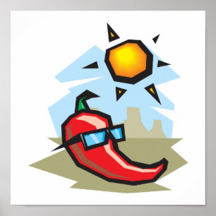 Póster chillin chili pepper
