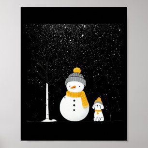 Póster Chillin' Con Mis Navidades Snowmis Snowman