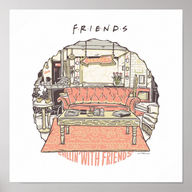 Póster Chillin' con Personalizado FRIENDS™ (Frente)