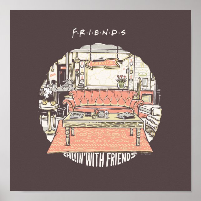 Póster Chillin' con Personalizado FRIENDS™ (Frente)