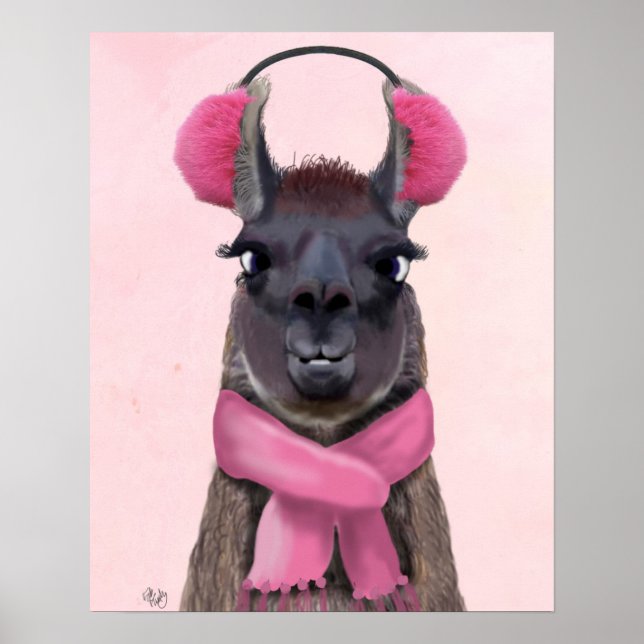 Póster Chilly Llama Pink (Frente)