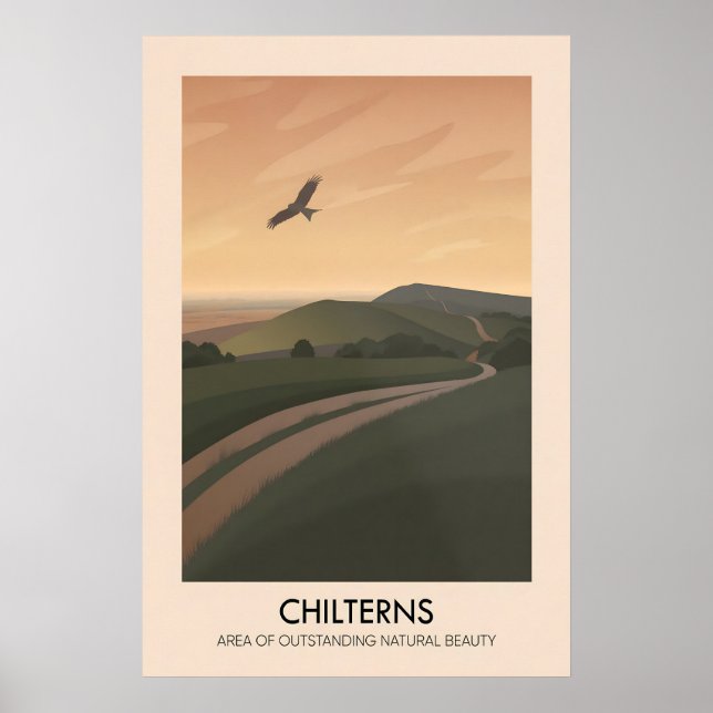 Póster Chilterns AONB Travel Poster (Frente)