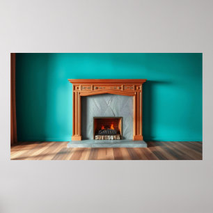 Póster Chimenea acogedora