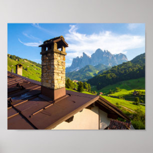 Póster Chimenea de casa