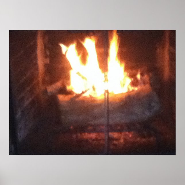 Póster Chimenea de invierno (Frente)