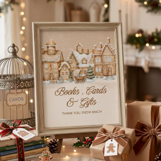 Póster Chimenea de invierno para Baby Shower de 'Se neces