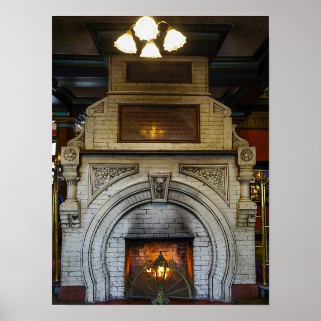 Póster Chimenea del Crescent Hotel (Frente)