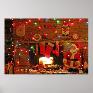 PÓSTER CHIMENEA DEL NAVIDAD