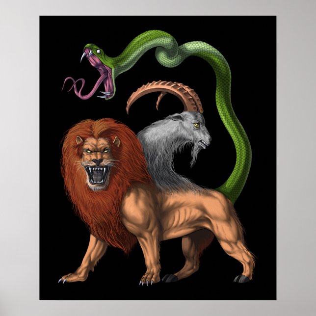 Póster Chimera griega de mitología (Frente)