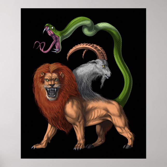 Póster Chimera griega de mitología (Frente)