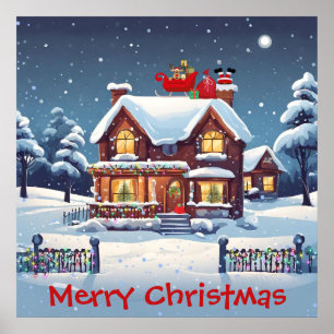 Póster Chimney Santa Poster