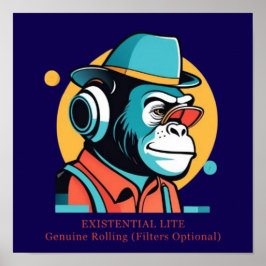 Póster Chimpancé EXISTENCIAL DE LITE