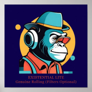 Póster Chimpancé EXISTENCIAL DE LITE
