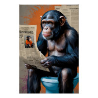 Chimpancé sobre el arte pop real del trono con aso