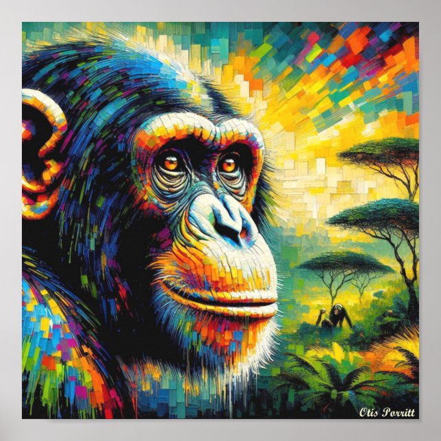 PÓSTER CHIMPANZA COMÚN 4 (Frente)