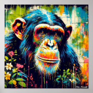 PÓSTER CHIMPANZA COMÚN 5
