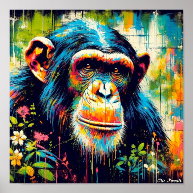PÓSTER CHIMPANZA COMÚN 5 (Frente)