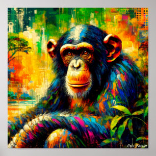 PÓSTER CHIMPANZA COMÚN 7