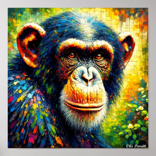 PÓSTER CHIMPANZEE COMÚN (Frente)