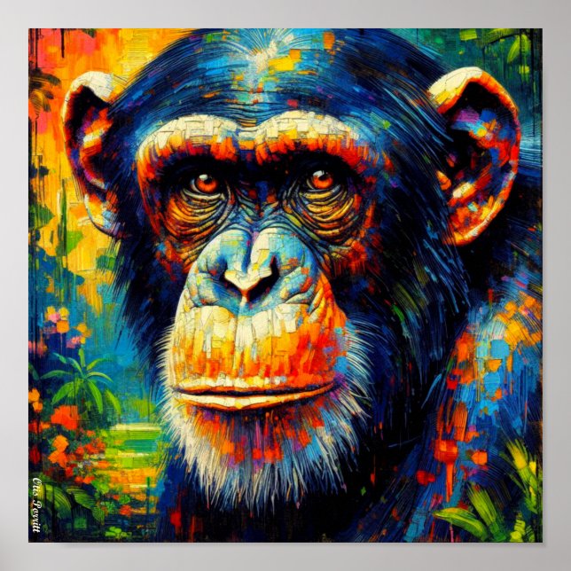PÓSTER CHIMPANZEE COMÚN 10 (Frente)
