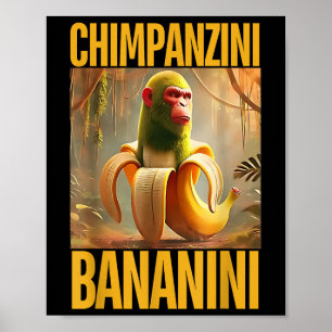 Póster Chimpanzini Bananini Italiano Brainrot Meme Boys G