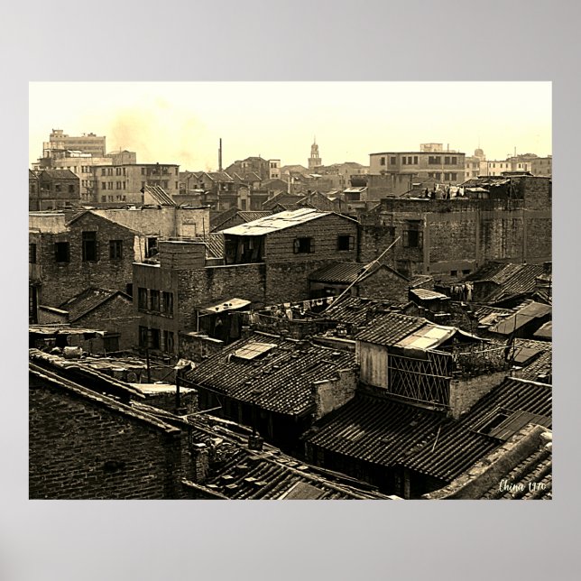 Póster China Antigua ciudad de Canton (Frente)