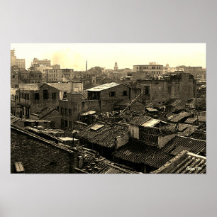 Póster China Antigua ciudad de Canton
