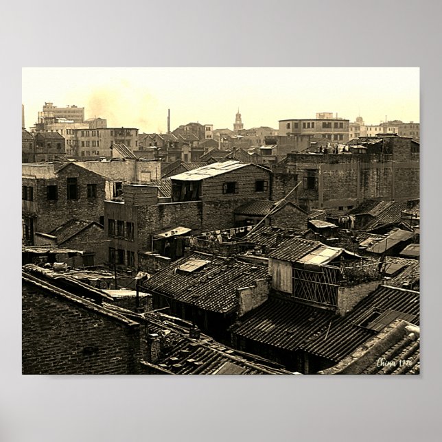 Póster China Antigua ciudad de Canton (Frente)