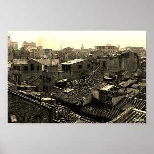 Póster China Antigua ciudad de Canton