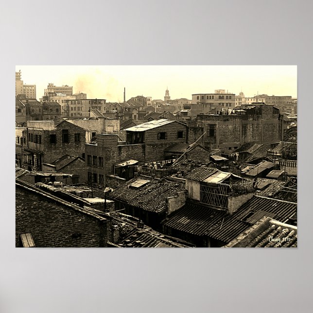 Póster China Antigua ciudad de Canton (Frente)