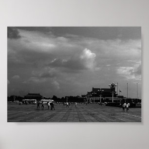 Póster China antigua pekín plaza Tiananmen
