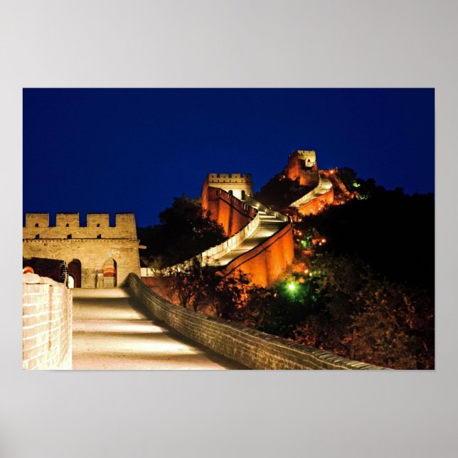 Póster China, Badaling, Gran Muralla, vista de (Frente)