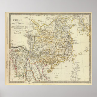 Póster China, Birman Empire, Coch in China, Siam