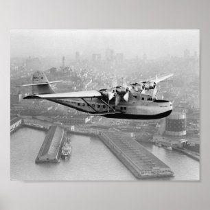 Póster China Clipper Volando En Barco Por San Francisco 1