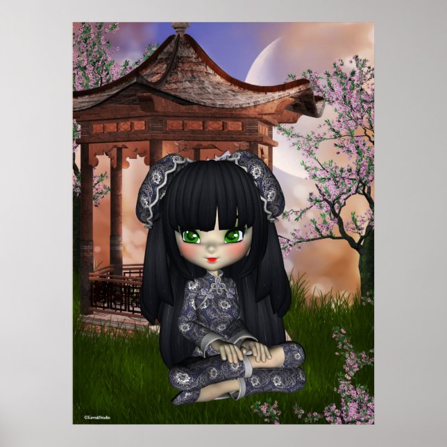Póster China Girl Beautiful Orient Print (Frente)